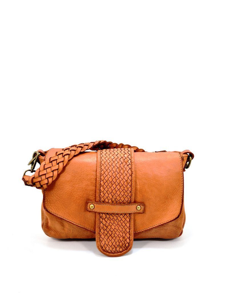 Handtasche Schultertasche Leder BZNA Bag Rada Cognac Italy Damen