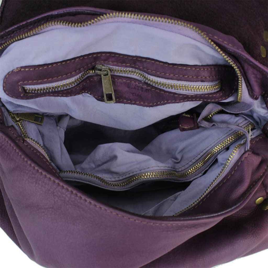 BZNA Bag Lamia Lila italy Designer Leder Schulter Ledertasche Umhängetasche