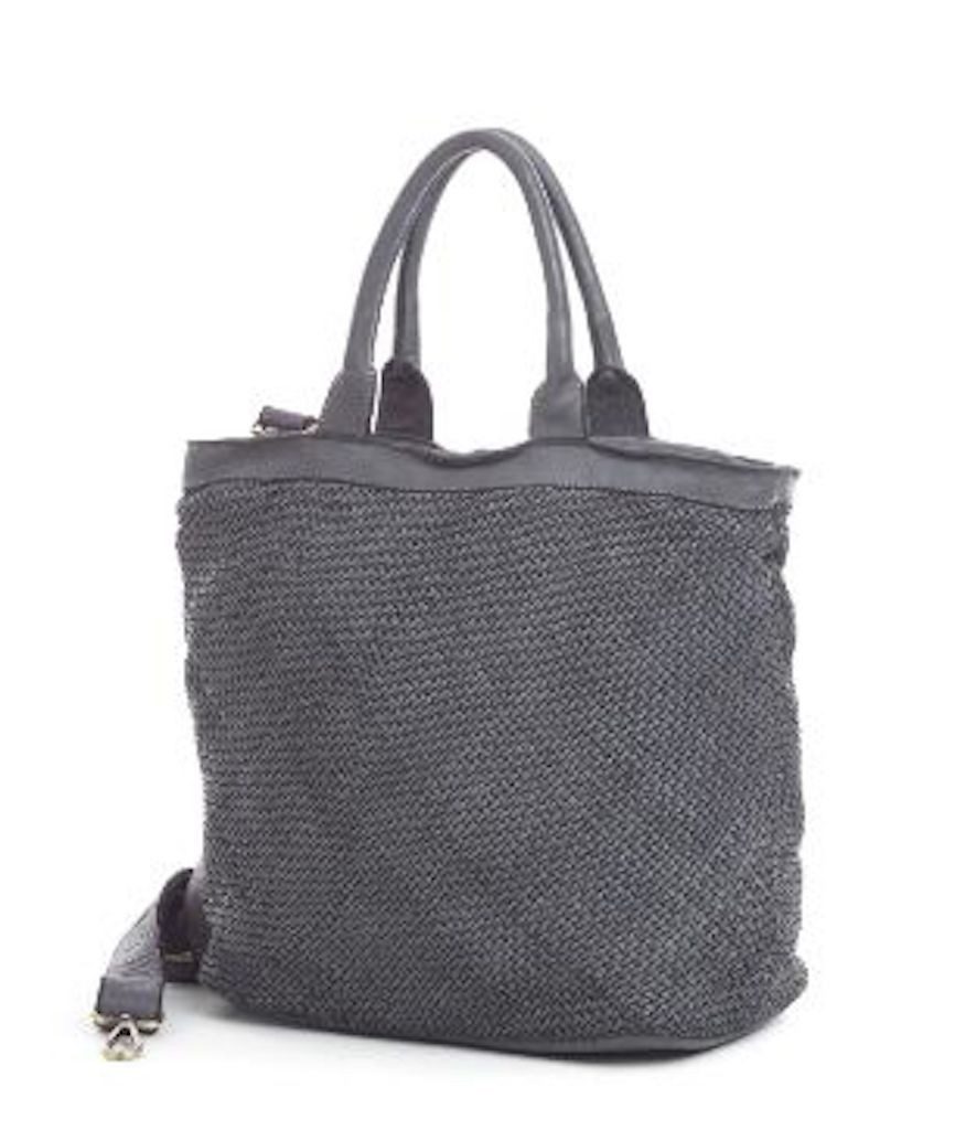 BZNA Bag Xenia Grau Italy Designer Damen Handtasche Tasche Leder Shopper - B Z N A