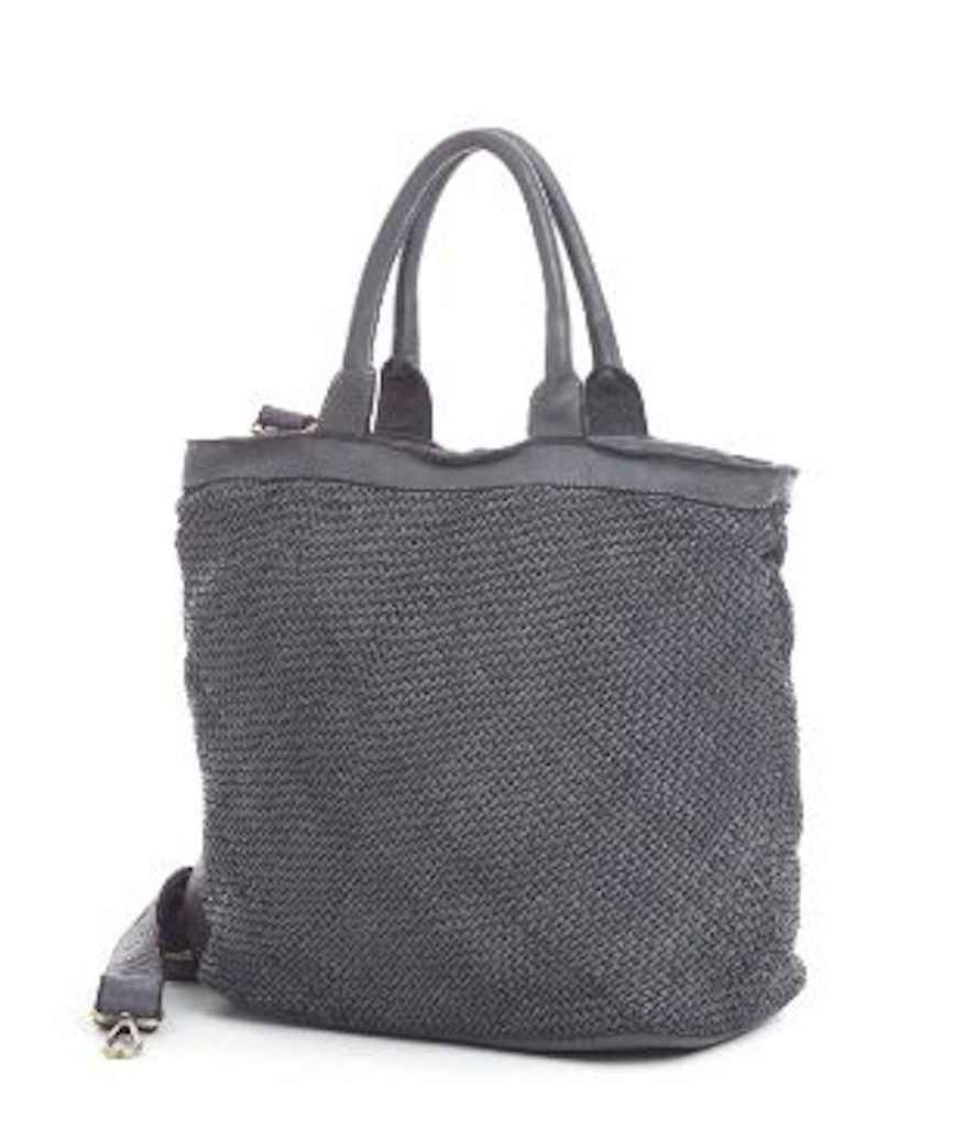 BZNA Bag Xenia Grau Italy Designer Damen Handtasche Tasche Leder Shopper