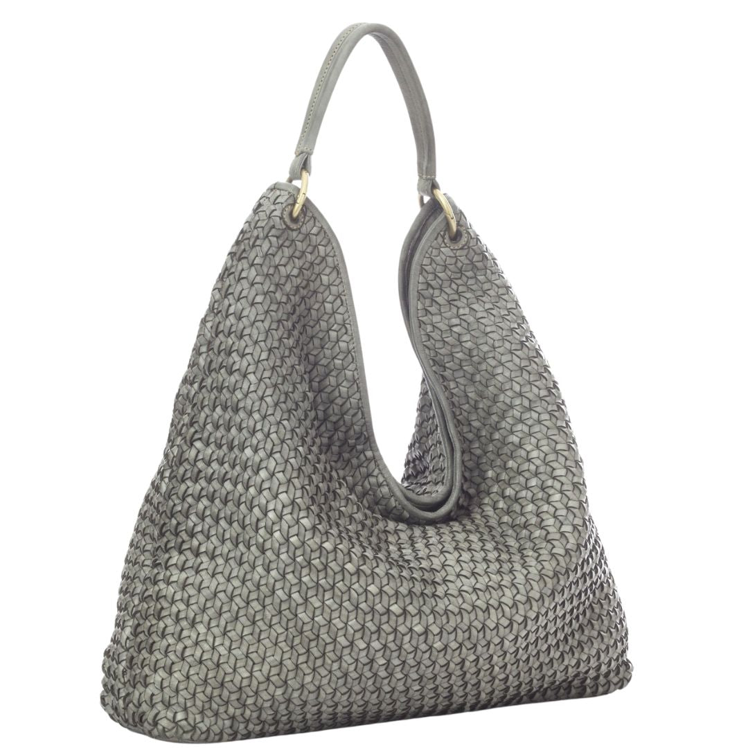 BZNA Bag Sanja Grau Italy Designer Damen Handtasche Schultertasche Tasche - B Z N A