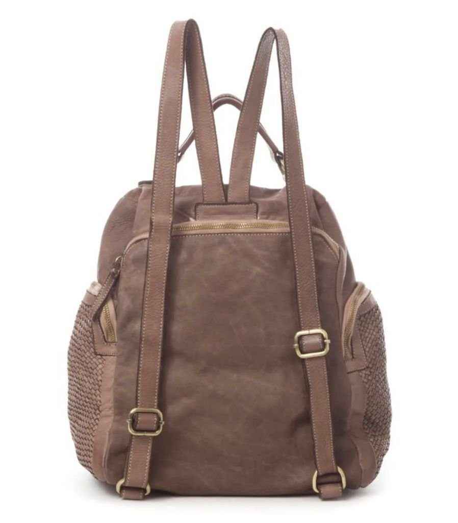 BZNA Bag Svetta Grau Backpacker Designer Rucksack Damenhandtasche Schultertasche Leder Nappa