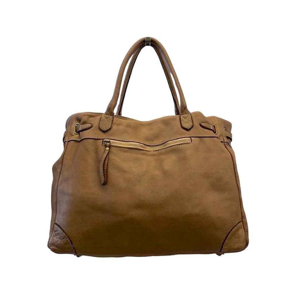 BZNA Bag Mila Taupe vintage Italy Designer Business Damen Handtasche Ledertasche Schultertasche Tasche Leder Shopper Neu