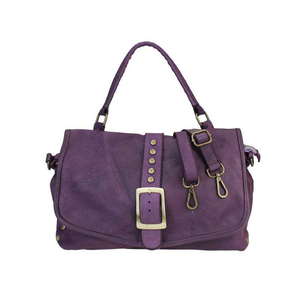 BZNA Bag Lamia Lila italy Designer Leder Schulter Ledertasche Umhängetasche
