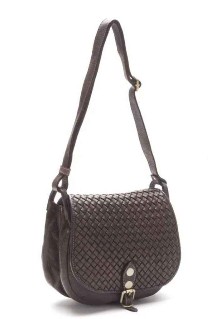 BZNA Schultertasche Tanita braun Italy Designer Handtasche Ledertasche Umhängetasche