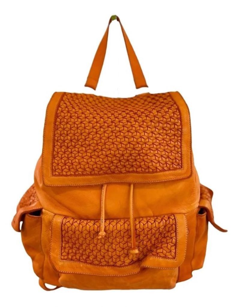 BZNA Bag Emely Orange Backpacker Designer Rucksack Damentasche Schultertasche - B Z N A