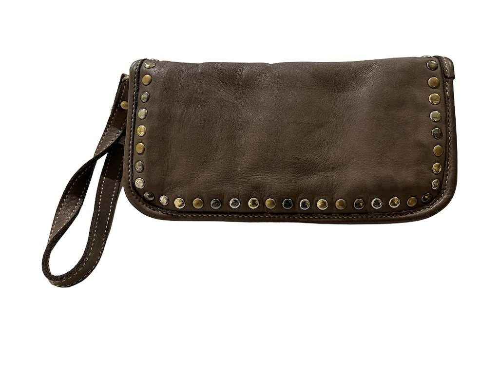BZNA Berlin Romy Braun Wallet Clutch Leather Leder Portemonnaie Geldbörse