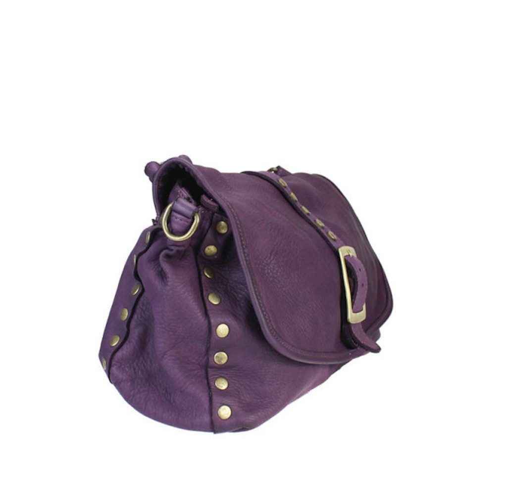 BZNA Bag Lamia Lila italy Designer Leder Schulter Ledertasche Umhängetasche