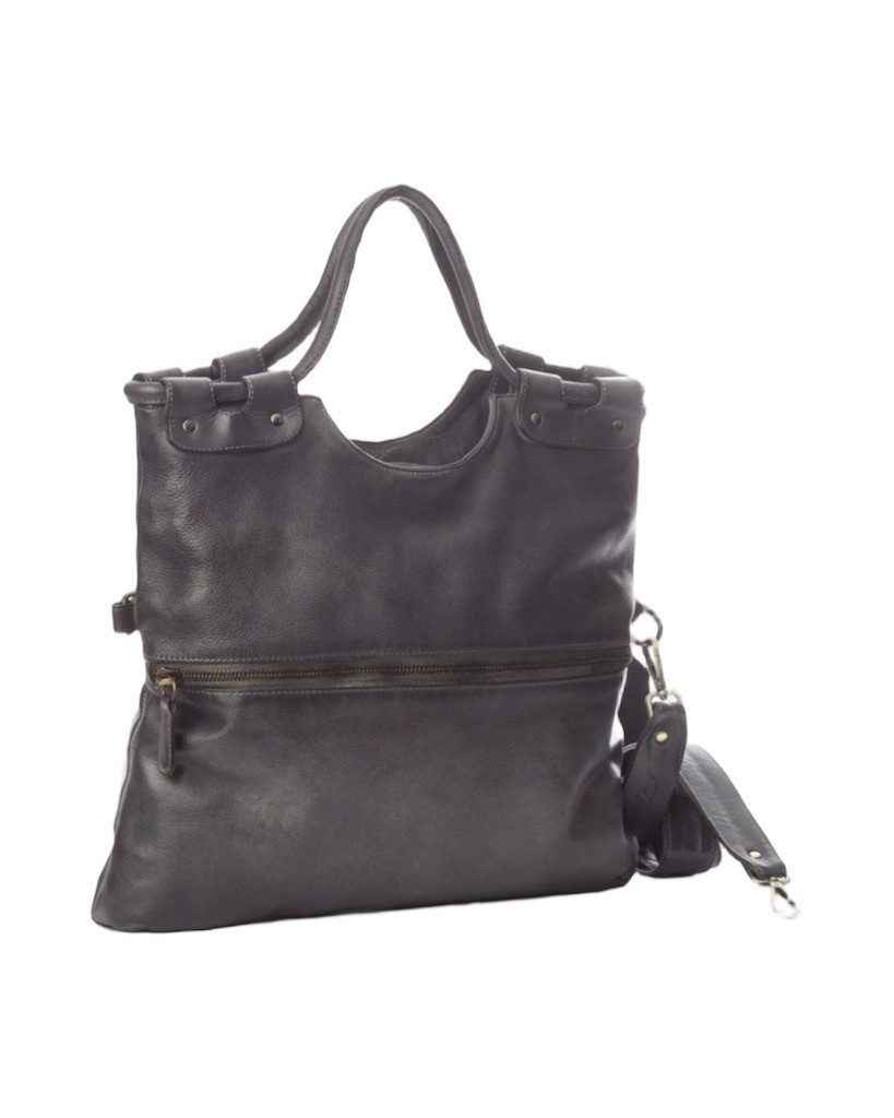 BZNA Bag Shopper Elisa Grau Designer Damenhandtasche Messenger Schultertasche