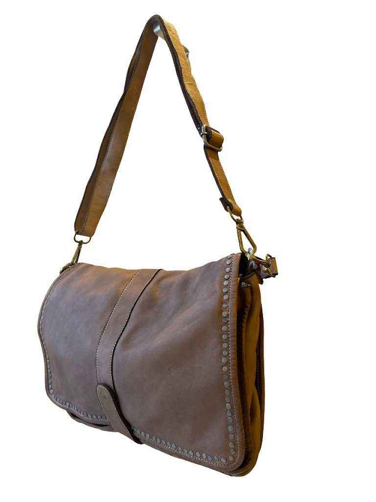 BZNA Bag Luna Taupe Italy Designer Clutch Umhängetasche Damen Handtasche Schultertasche Tasche Leder Shopper Neu