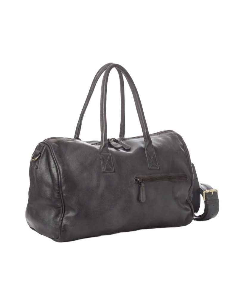 BZNA Bag Antonio Vintage Grau Italy Designer Weekender  Reise Tasche Handtasche Schultertasche Leder Shopper Neu
