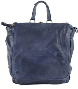 BZNA Bag Anna Blau Backpacker Designer Rucksack Ledertasche Damenhandtasche Schultertasche Leder Nappa sheep ItalyNeu