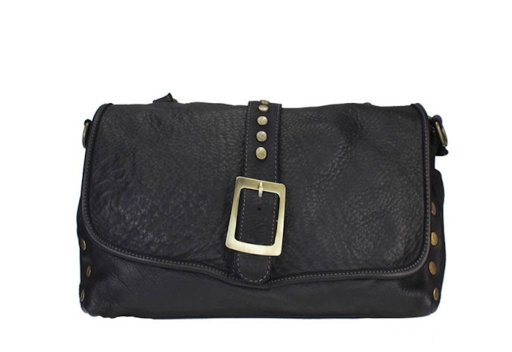 BZNA Bag Lamia Schwarz italy Designer Leder Schulter Ledertasche Umhängetasche - B Z N A