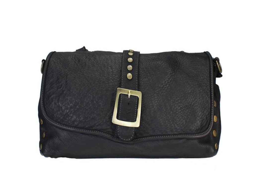 BZNA Bag Lamia Schwarz italy Designer Leder Schulter Ledertasche Umhängetasche