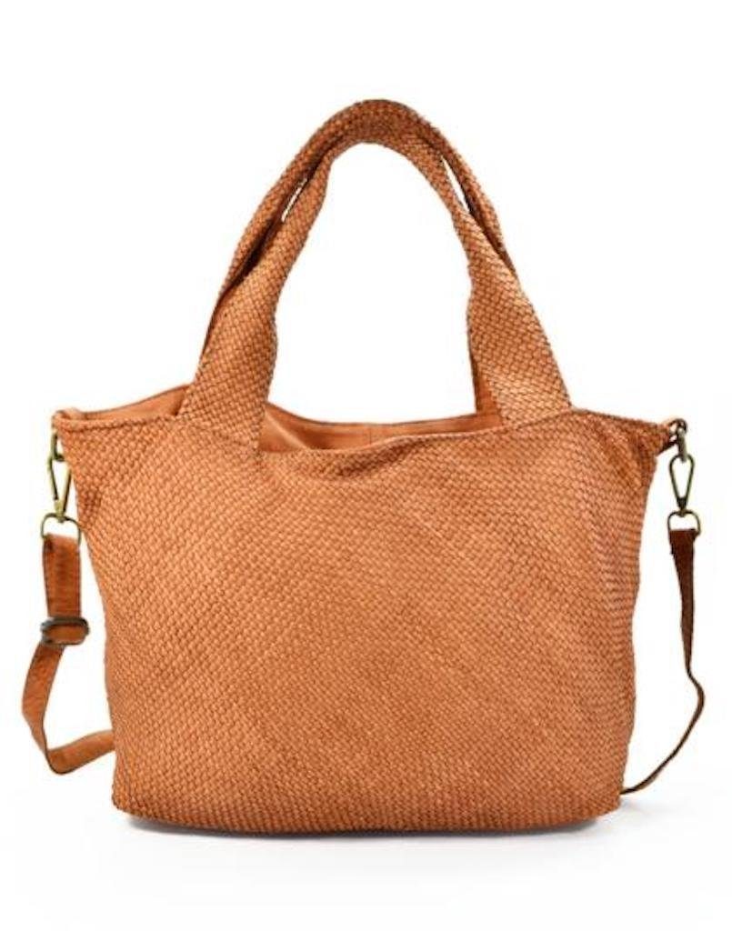 BZNA Bag Sana Cognac Italy Designer Damen Handtasche Schultertasche Tasche - B Z N A