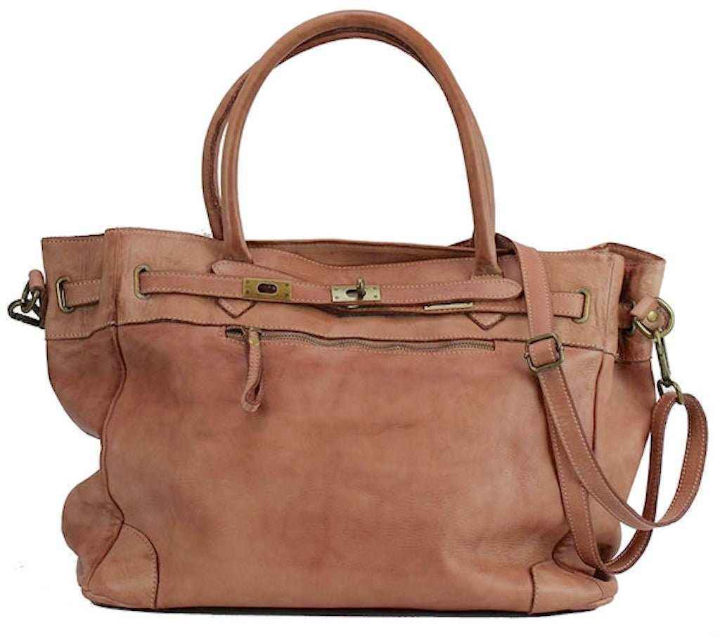 BZNA Bag Mila Rosa vintage Italy Designer Business Damen Handtasche Ledertasche Schultertasche Tasche Leder Shopper Neu