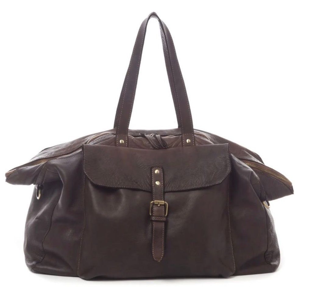 BZNA Bag Carilla Braun Italy Designer Weekender Sporttasche Reisetasche Schultertasche Shopper - B Z N A