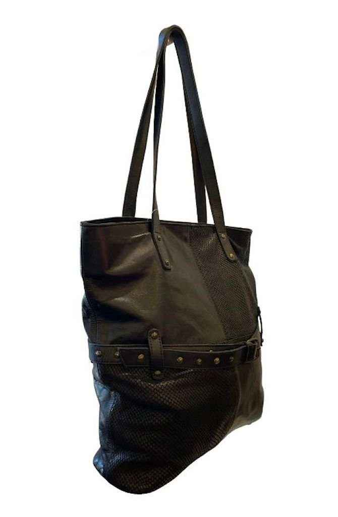BZNA Bag Schultertasche Fena Schwarz Designer Ledertasche Handtasche Schultertasche