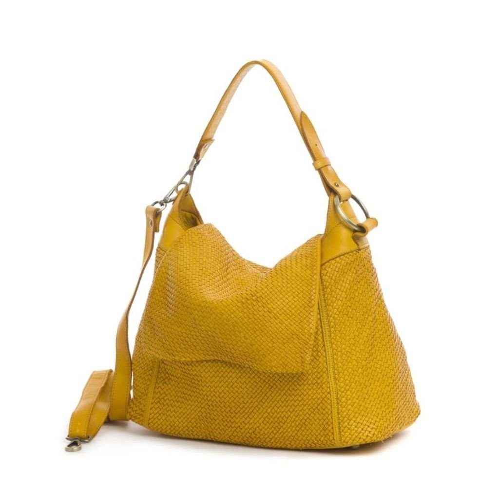 BZNA Bag Tarja Gelb Italy Designer Messenger Damen Handtasche Schultertasche