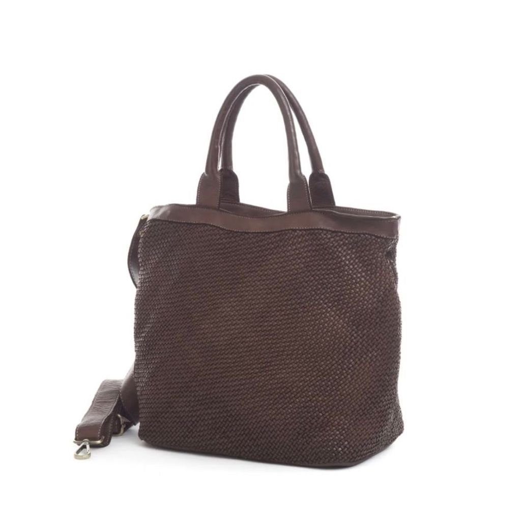 BZNA Bag Xenia Braun Italy Designer Damen Handtasche Tasche Leder Shopper - B Z N A