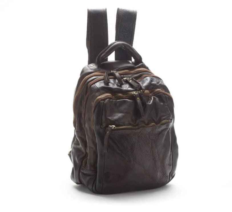 BZNA Bag Bernd Braun Backpacker Designer Rucksack Unisex Ledertasche