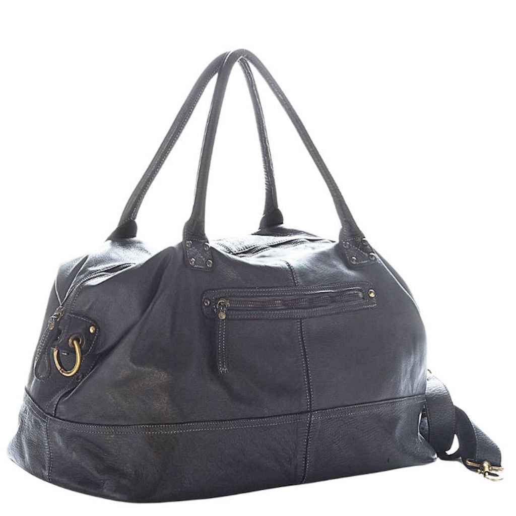 BZNA Bag Joe Schwarz Italy Designer Weekender Damen Reise Tasche Handtasche Schultertasche Leder Shopper Neu
