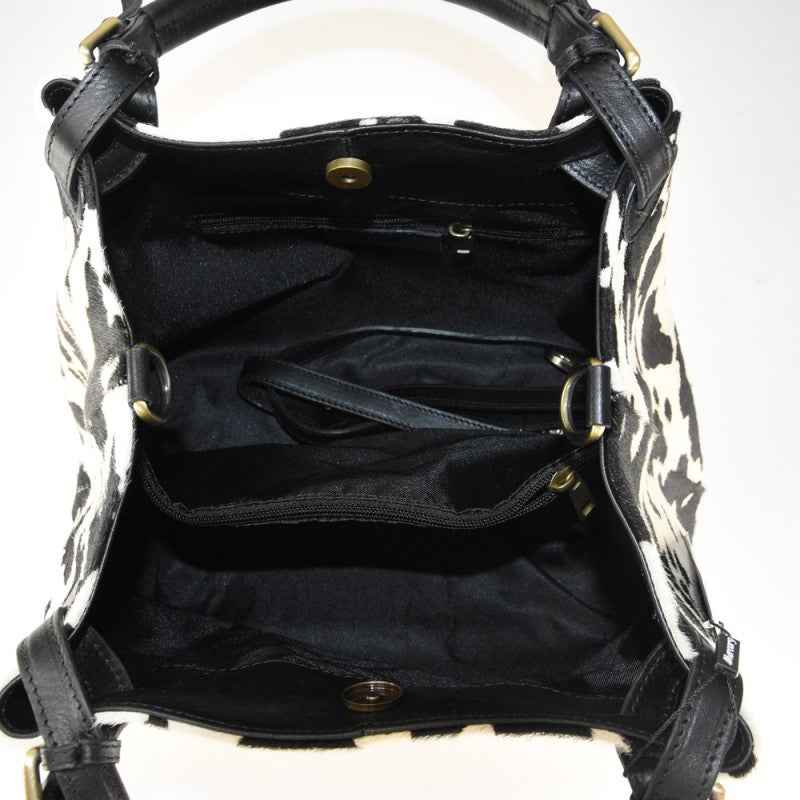 BZNA Bag Abby Color Tiger Echtfell Italy Damen Shopper Handtasche Schultertasche Tasche