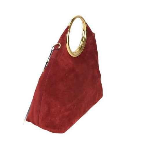 BZNA Bag Ciana Taupe Wildleder Italy Damen  Handtasche Schultertasche Tasche