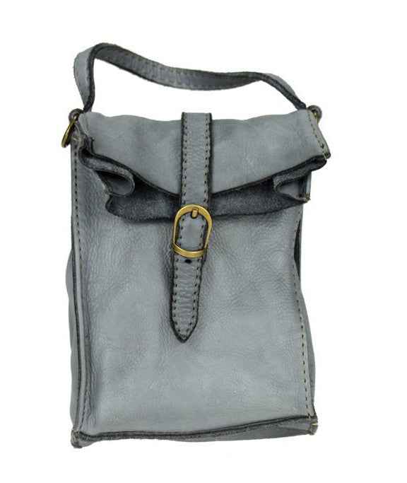 BZNA Bag Finja Grau Designer mobile Handytasche Ledertasche Umhängetasche