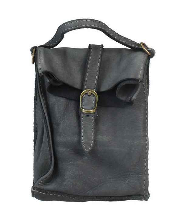 BZNA Bag Finja Dunkelgrau Designer mobile Handytasche Ledertasche Umhängetasche