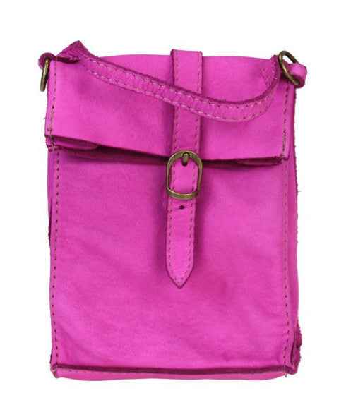BZNA Bag Finja Pink Designer mobile Handytasche Ledertasche Umhängetasche