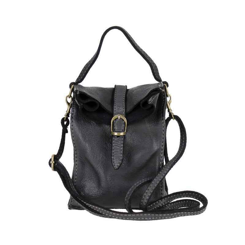 BZNA Bag Finja Schwarz Designer mobile Handytasche Ledertasche Umhängetasche