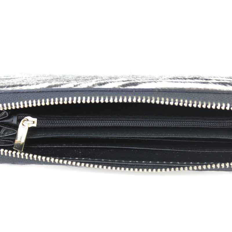 BZNA Berlin Fell Baya MACULATO GIALLO Echtfell  Wallet Leather Leder Portemonnaie Geldbörse Clutch