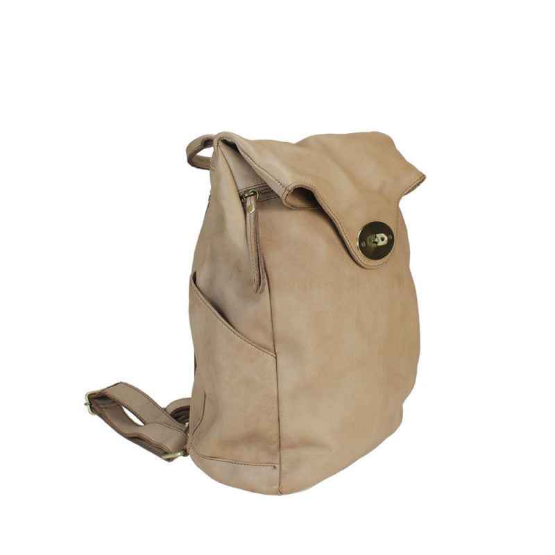 BZNA Bag Rinalto Beige Italy Rucksack Backpacker Designer Tasche Handtasche Schultertasche Leder Damen Neu