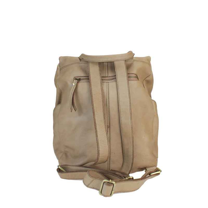 BZNA Bag Rinalto Beige Italy Rucksack Backpacker Designer Tasche Handtasche Schultertasche Leder Damen Neu