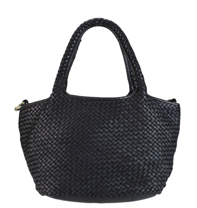BZNA Bag Rozen Schwarz Italy Vintage Schultertasche Designer Damen Handtasche - B Z N A