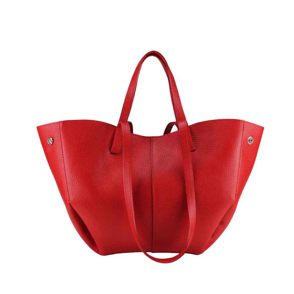 BZNA Bag Melina Rot Leder Italy Damen Shopper Handtasche Schultertasche Tasche