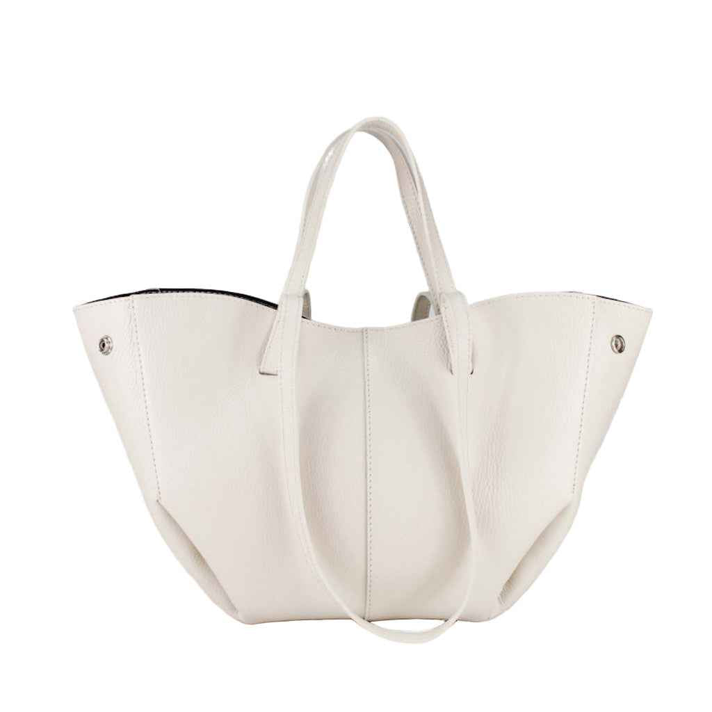 BZNA Bag Melina Beige Leder Italy Damen Shopper Handtasche Schultertasche Tasche