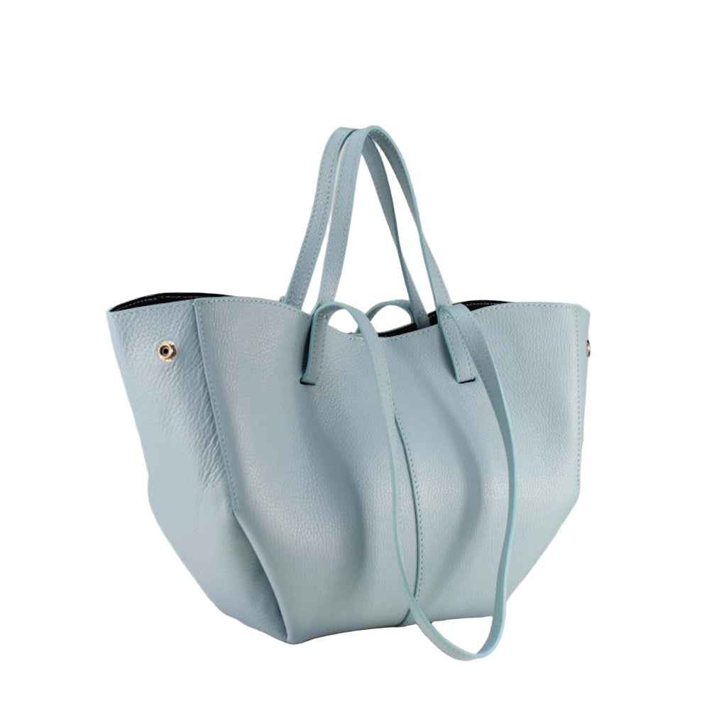 BZNA Bag Melina Azzurro Leder Italy Damen Shopper Handtasche Schultertasche Tasche
