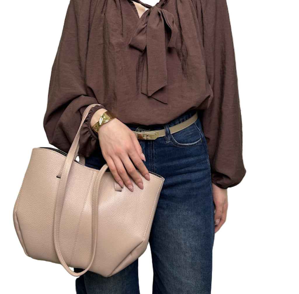 BZNA Bag Melina Mint Grün Leder Italy Damen Shopper Handtasche Schultertasche Tasche