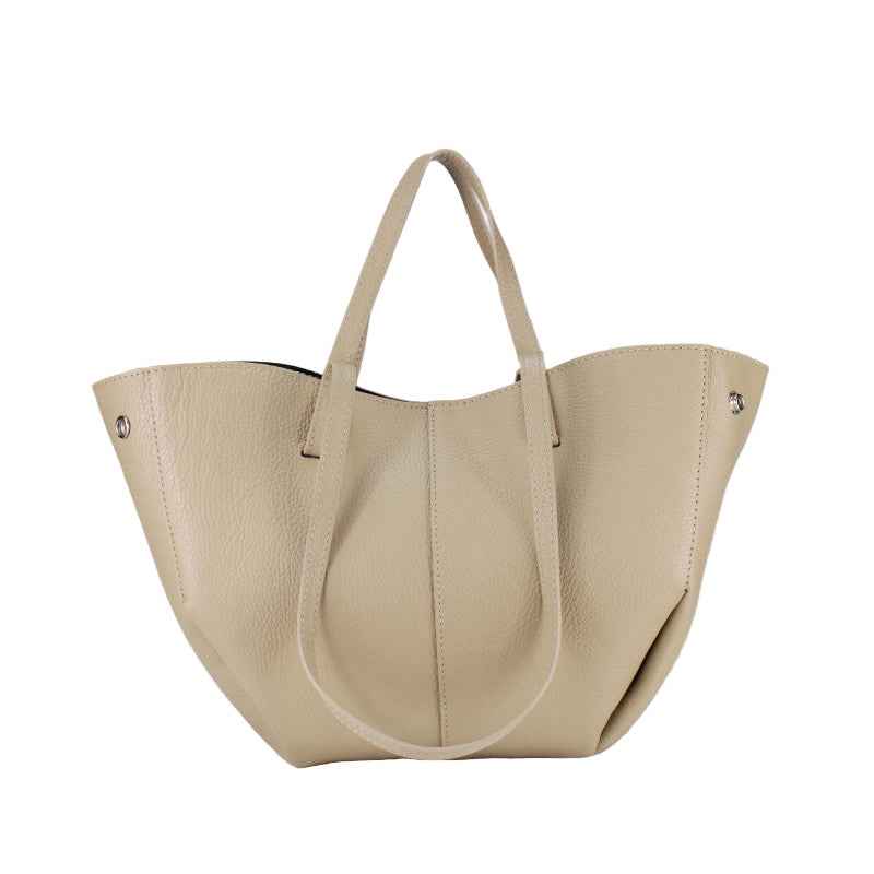 BZNA Bag Melina Taupe Leder Italy Damen Shopper Handtasche Schultertasche Tasche