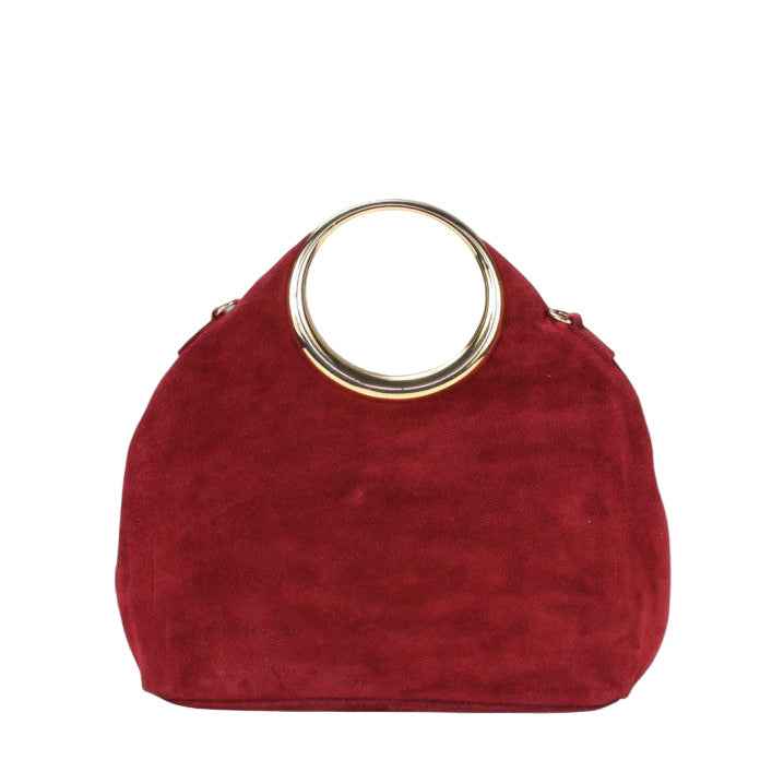 BZNA Bag Ciana Bordeaux Wildleder Italy Damen  Handtasche Schultertasche Tasche