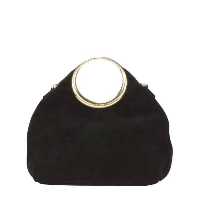 BZNA Bag Ciana Schwarz Wildleder Italy Damen  Handtasche Schultertasche Tasche