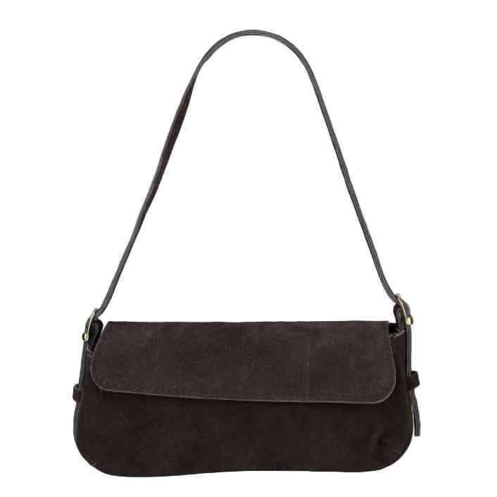 BZNA Bag Elli Moro Wildleder Leder Italy Damen Clutch Handtasche Schultertasche