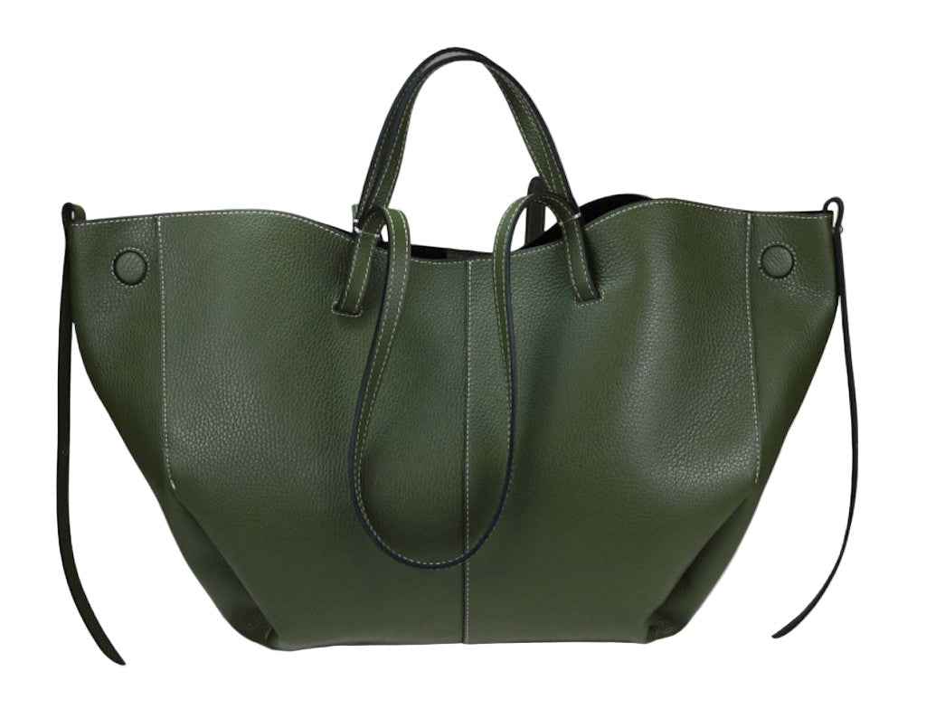 BZNA Bag Funny Verde Leder Italy Damen Shopper Handtasche Schultertasche Tasche