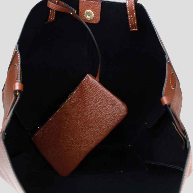 BZNA Bag Funny Verde Leder Italy Damen Shopper Handtasche Schultertasche Tasche