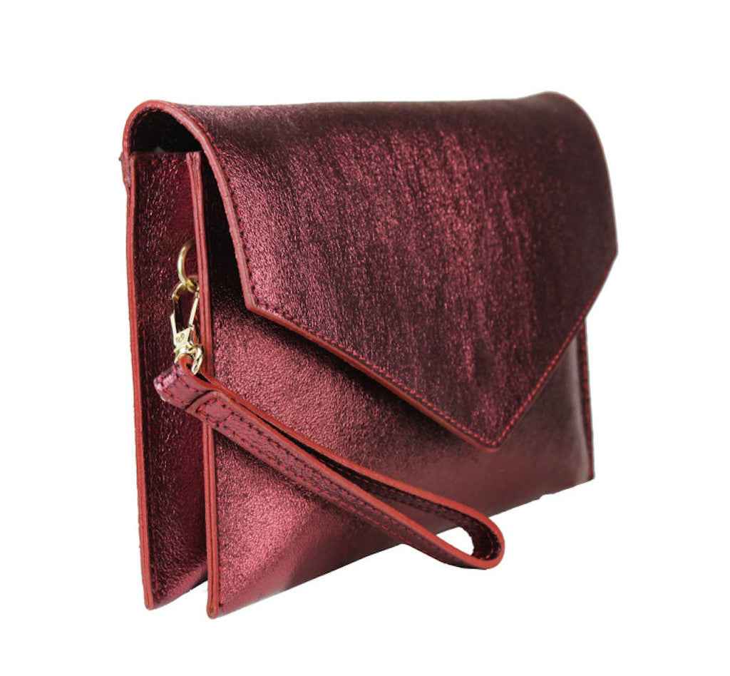 BZNA Bag Xyla Ottanio Metalicca Leder Italy Damen Brieftaschen Clutch Handtasche Schultertasche