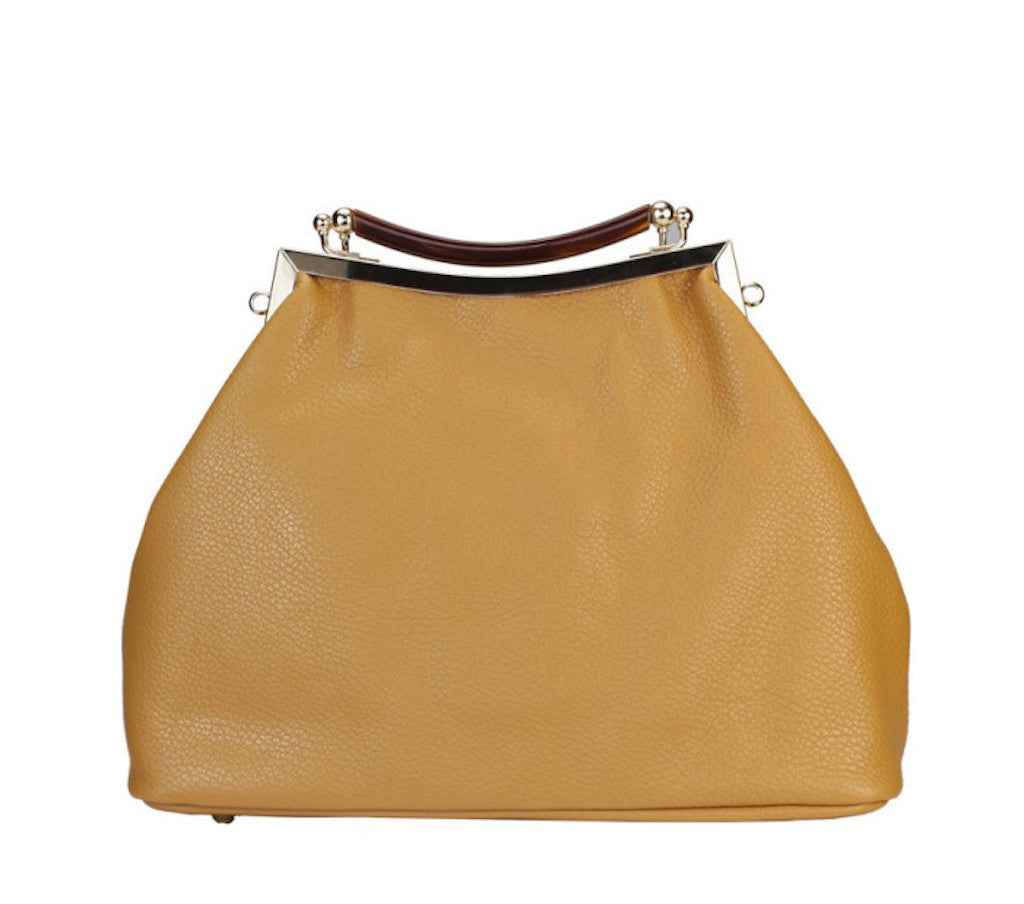 BZNA Bag Lunna Cammelo Leder Italy Damen Clutch Handtasche Schultertasche