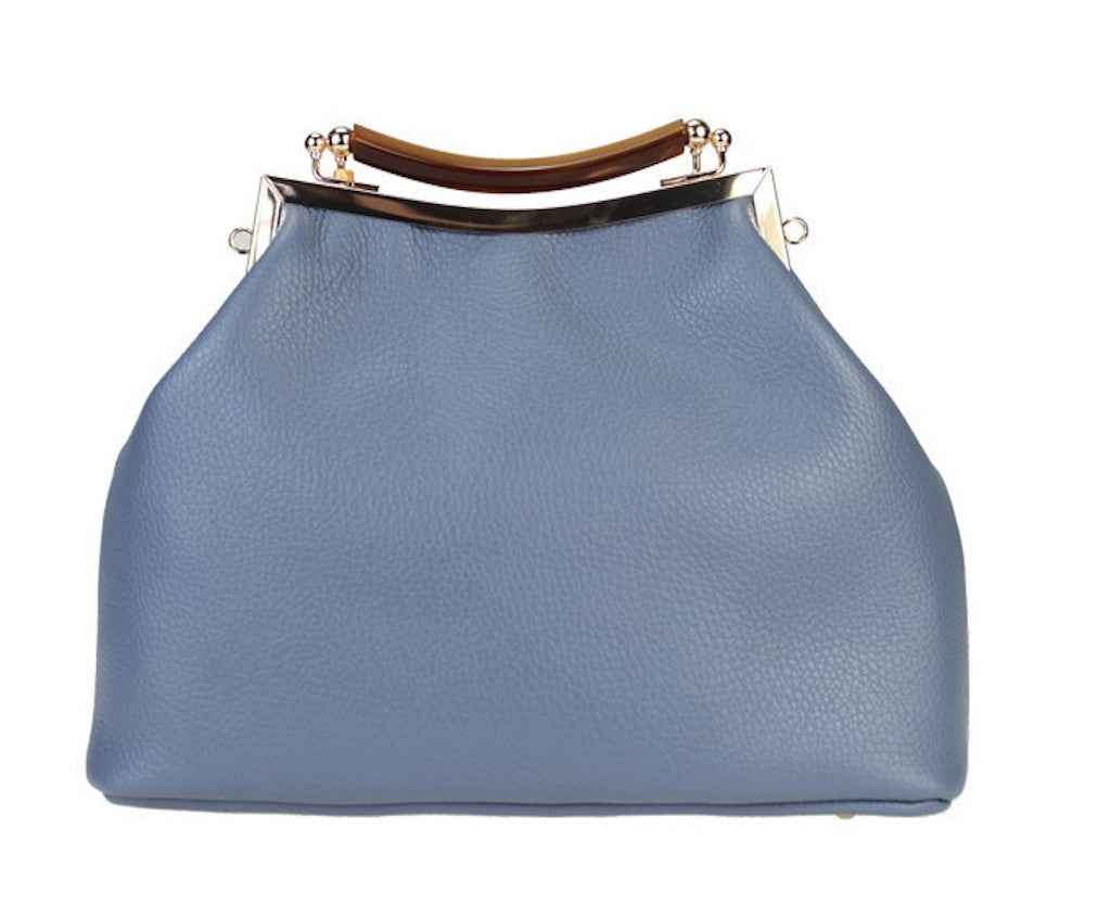 BZNA Bag Lunna Azzuro Leder Italy Damen Clutch Handtasche Schultertasche