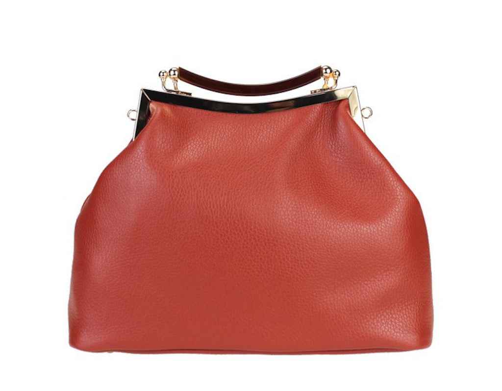 BZNA Bag Lunna Arancio Leder Italy Damen Clutch Handtasche Schultertasche